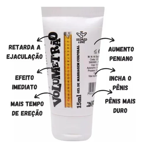 Gel Volumetrão - Mais Volume, Mais Ereção e mais Prazer